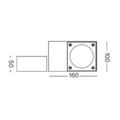 Applique Da Esterno-Ideal Lux Applique da esterno sirio ap1 antracite ip65