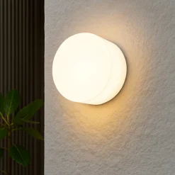 Applique Da Esterno-Linea Light Applique da esterno tonda led bianca ip65 miniwhite