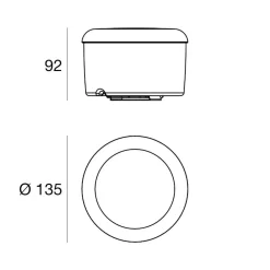 Applique Da Esterno-Linea Light Applique da esterno tonda led bianca ip65 miniwhite