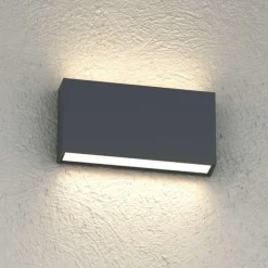 Applique Da Esterno-Top Light Applique da esterno madrid antracite led 10w cct ip65