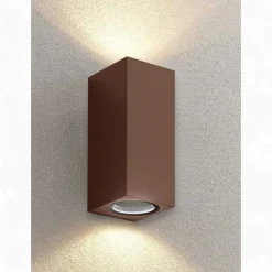 Applique Da Esterno-Selezionato da Mazzolaluce Applique da esterno verticale marrone corten