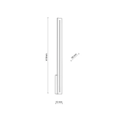 Applique Da Esterno-Selezionato da Mazzolaluce Applique da esterno verticale di design moderna grigio ip65 led 12w 3000k
