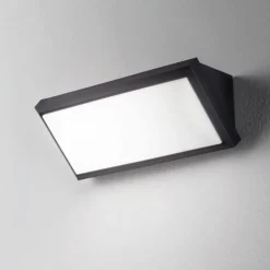 Applique Da Esterno-IsyLuce Applique da esterno 12w 4000k anti corrosione antracite