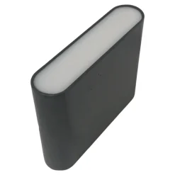 Applique Da Esterno-IsyLuce Applique da esterno 6w 3000k antracite moderna