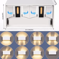 Applique Da Esterno-Selezionato da Mazzolaluce Applique da esterno 24w 4000k bianco rettangolare moderna