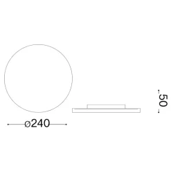 Applique Da Esterno-Ideal Lux Applique da esterno 12w 3000k marrone punto ap d24
