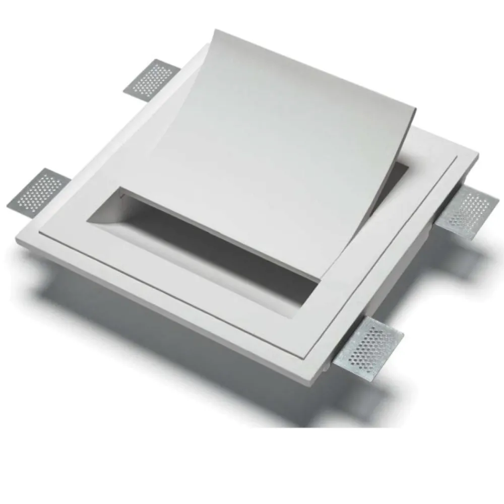 Applique Da Parete-Selezionato da Mazzolaluce Applique da incasso a parete gesso led cristaly 16.5w 3000k verniciabile