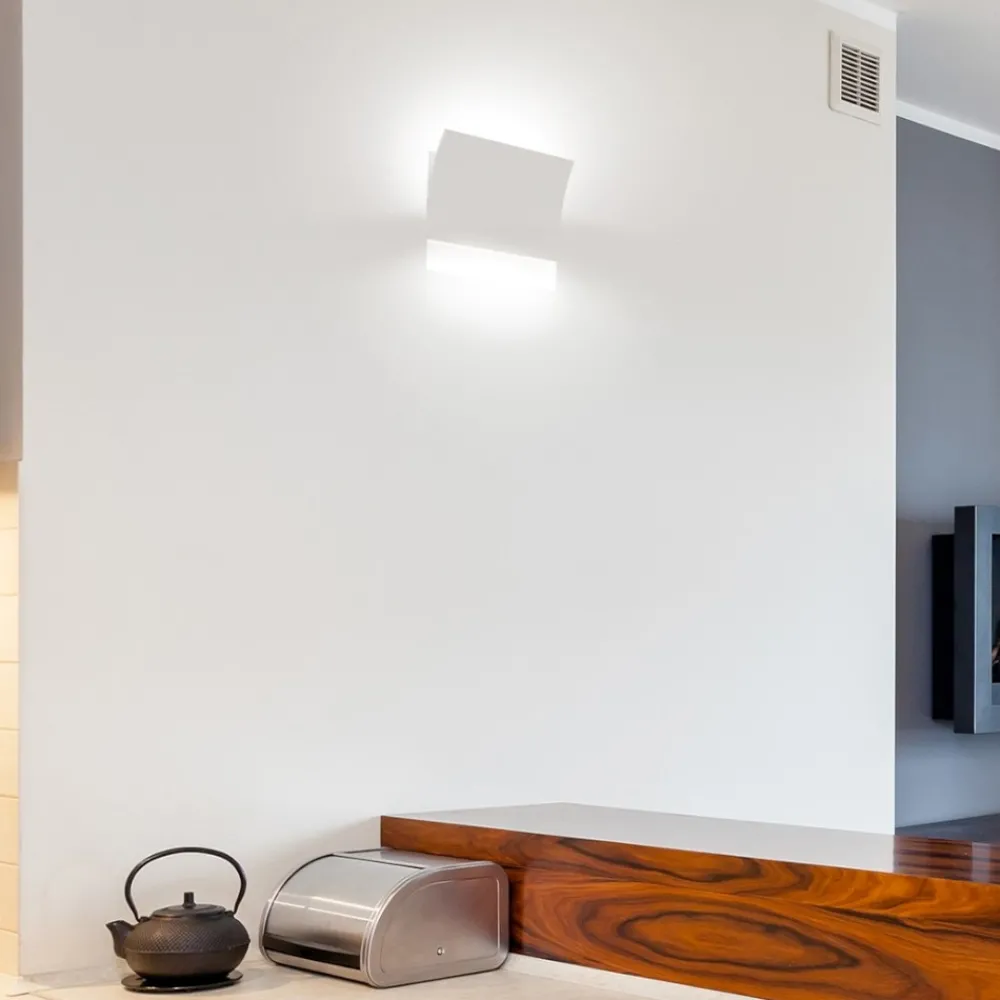 Applique Da Parete-Selezionato da Mazzolaluce Applique da incasso a parete gesso led cristaly 16.5w 3000k verniciabile