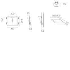 Applique Da Parete-Selezionato da Mazzolaluce Applique da incasso design 13w 2700k in gesso led bianco