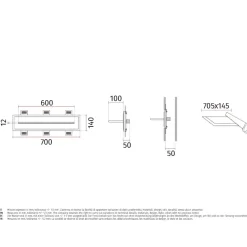 Applique Da Parete-Selezionato da Mazzolaluce Applique da incasso led vetro 12w 3000k mensola luminosa