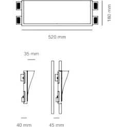 Applique Da Parete-Selezionato da Mazzolaluce Applique da incasso led 9,5w 2700k cristaly bianco