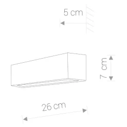 Applique Da Parete-Selezionato da Mazzolaluce Applique da interno rettangolare bianco moderno