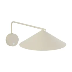 Applique Da Parete-Selezionato da Mazzolaluce Applique da parete a braccio lungo orientabile cono champagne con interruttore