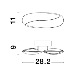 Applique Da Parete-Selezionato da Mazzolaluce Applique da parete bianca infinito led 6w 3000k