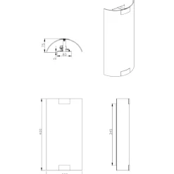Applique Da Parete-Selezionato da Mazzolaluce Applique da parete bianca vetro rettangolare