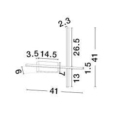 Applique Da Parete-Selezionato da Mazzolaluce Applique da parete bianco design minimal led 3200k