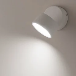 Applique Da Parete-IsyLuce Applique da parete bianco led 12w 3000k orientabile focus var