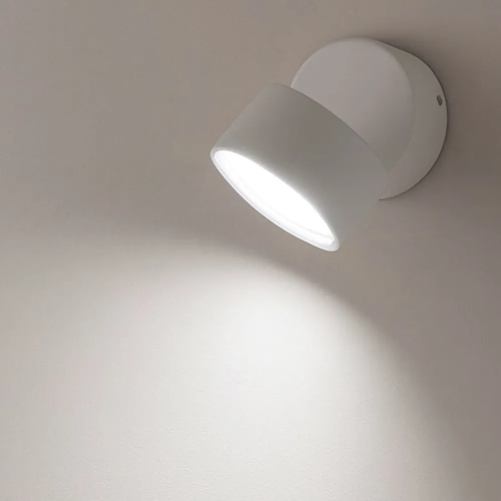 Applique Da Parete-IsyLuce Applique da parete bianco led 12w 3000k orientabile focus var