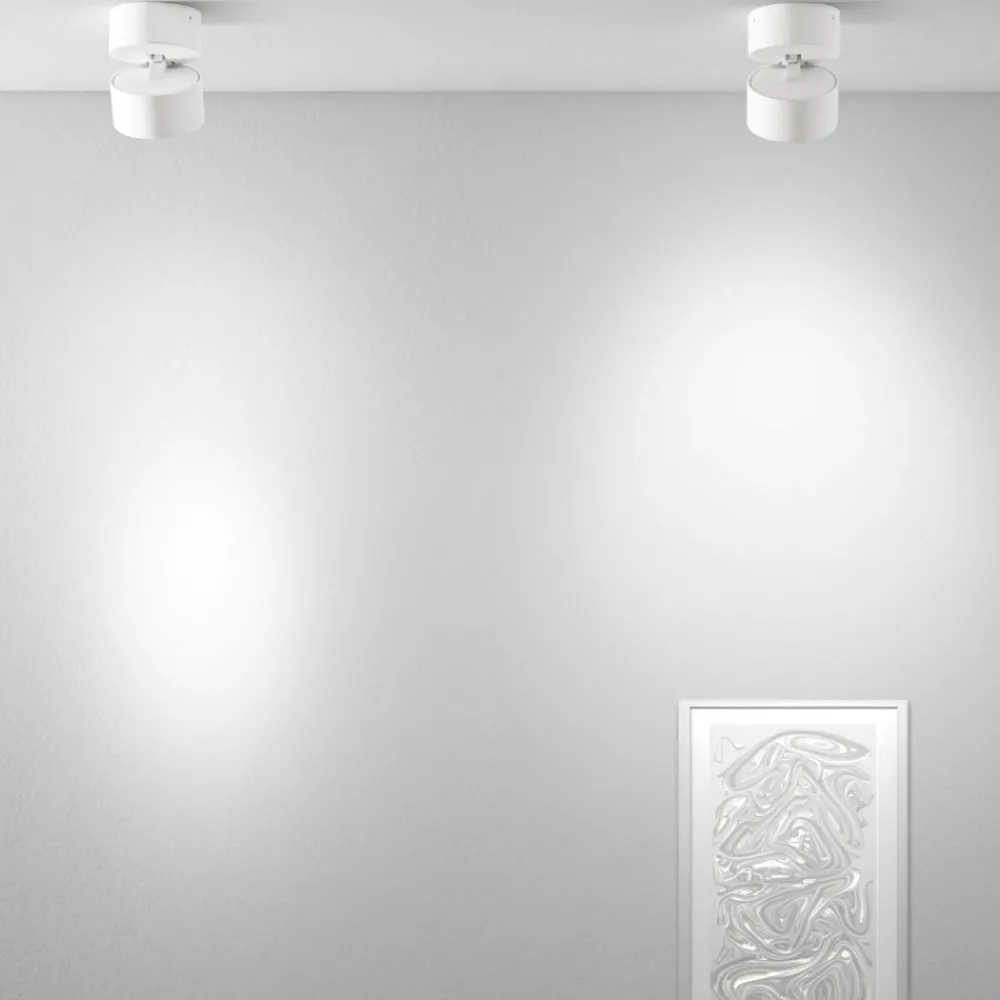 Applique Da Parete-IsyLuce Applique da parete bianco led 12w 3000k orientabile focus var