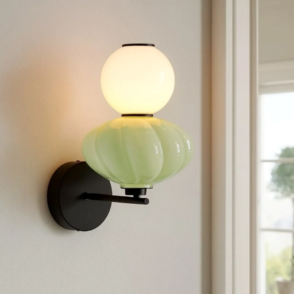 Applique Da Parete-Selezionato da Mazzolaluce Applique da parete ceramica verde vetro led 3000k