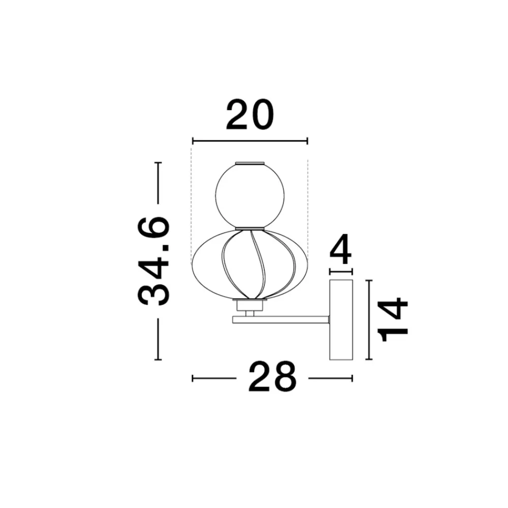 Applique Da Parete-Selezionato da Mazzolaluce Applique da parete ceramica verde vetro led 3000k