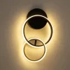Applique Da Parete-Selezionato da Mazzolaluce Applique da parete cerchi nero oro led 15w 3000k moderna