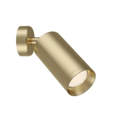 Applique Da Parete-Selezionato da Mazzolaluce Applique da parete cilindro oro satinato spot orientabile