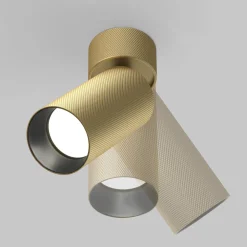 Applique Da Parete-Maytoni Applique da parete cilindro orientabile oro nero focus