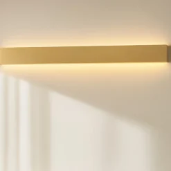 Applique Da Parete-Selezionato da Mazzolaluce Applique da parete 60cm led rettangolare oro 20w 3000k