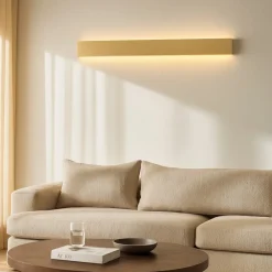 Applique Da Parete-Selezionato da Mazzolaluce Applique da parete 60cm led rettangolare oro 20w 3000k