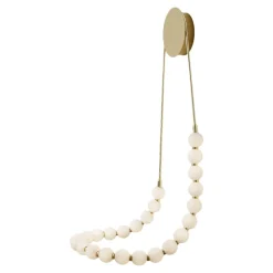 Applique Da Parete-Selezionato da Mazzolaluce Applique da parete collana di perle oro led 50w 3000k