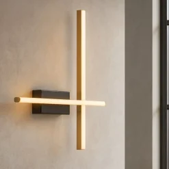 Applique Da Parete-Selezionato da Mazzolaluce Applique da parete colore oro design minimal led 3200k dimmerabile