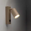 Applique Camera Da Letto-Selezionato da Mazzolaluce Applique da parete con faretto sabbia orientabile interruttore per comodino camera da letto
