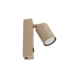 Applique Camera Da Letto-Selezionato da Mazzolaluce Applique da parete con faretto sabbia orientabile interruttore per comodino camera da letto