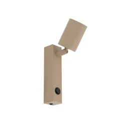 Applique Camera Da Letto-Selezionato da Mazzolaluce Applique da parete con faretto sabbia orientabile interruttore per comodino camera da letto