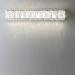 Applique Da Parete-Selezionato da Mazzolaluce Applique da parete contemporanea cromo cristalli led 8w 3000k