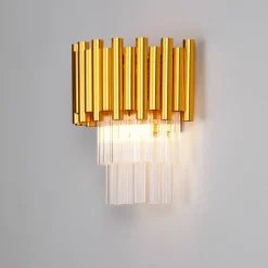 Applique Da Parete-Selezionato da Mazzolaluce Applique da parete contemporanea oro e cristalli