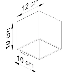 Applique Da Parete-Selezionato da Mazzolaluce Applique da parete cubo di cemento grigio per interno