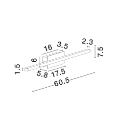Applique Da Parete-Selezionato da Mazzolaluce Applique da parete design moderno led 3200k dimmerabile