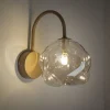 Applique Da Parete-Selezionato da Mazzolaluce Applique da parete design tortora vetro sfera cognac