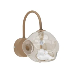 Applique Da Parete-Selezionato da Mazzolaluce Applique da parete design tortora vetro sfera cognac