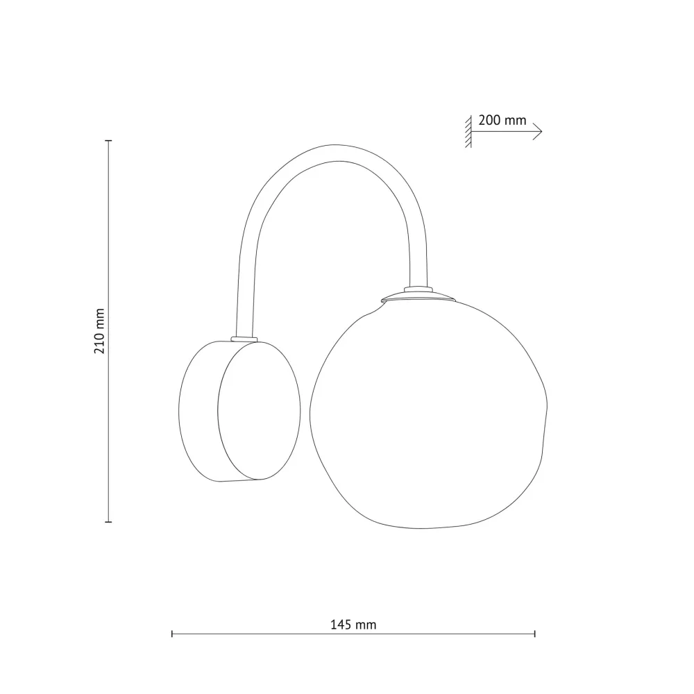Applique Da Parete-Selezionato da Mazzolaluce Applique da parete design tortora vetro sfera cognac