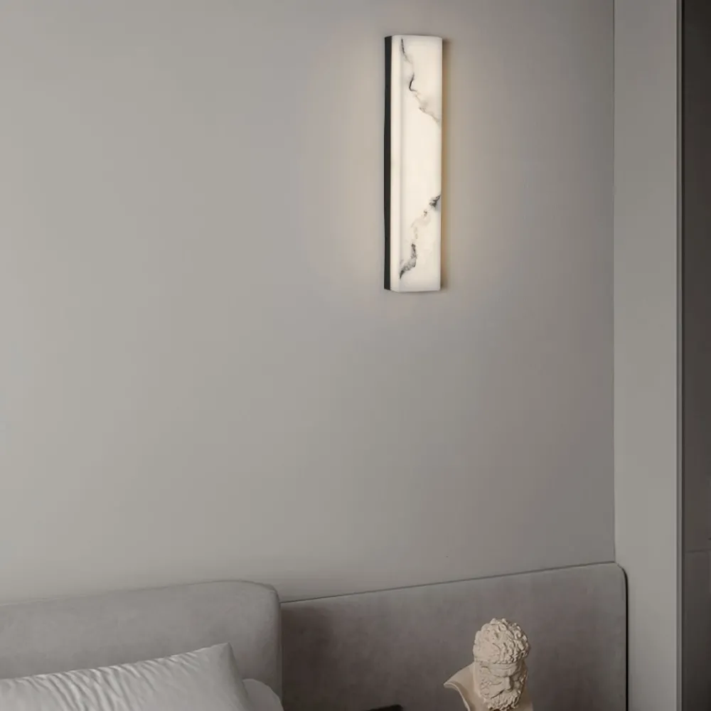 Applique Da Parete-Selezionato da Mazzolaluce Applique da parete di pietra alabastro bianca led 12w 3000k