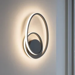 Applique Da Parete-Gea Luce Applique da parete diva titanio design moderna led 20w 3000k