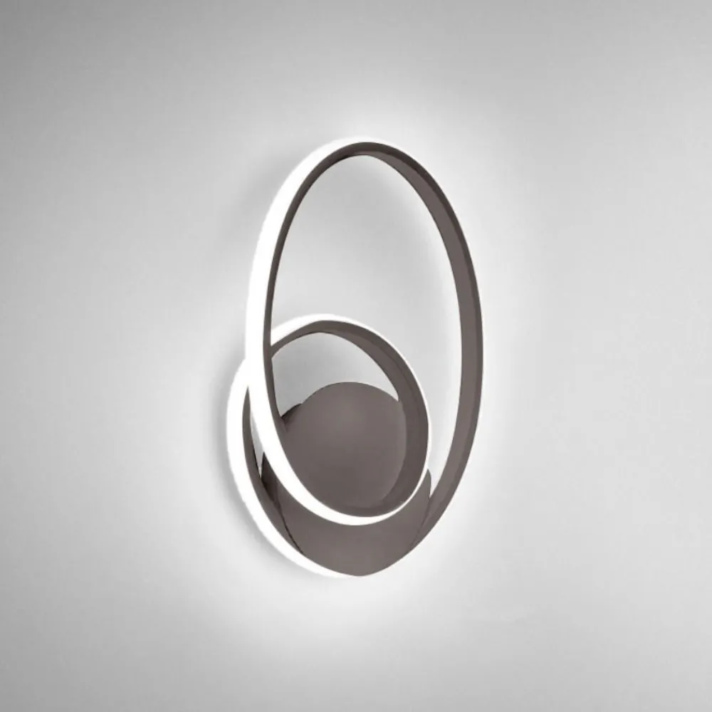 Applique Da Parete-Gea Luce Applique da parete diva titanio design moderna led 20w 3000k