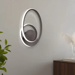 Applique Da Parete-Gea Luce Applique da parete diva titanio design moderna led 20w 3000k