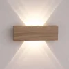Applique Da Parete-Selezionato da Mazzolaluce Applique da parete effetto legno rettangolare led 5w 3000k