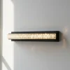 Applique Da Parete-Selezionato da Mazzolaluce Applique da parete elegante nera cristalli led 3000k