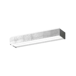 Applique Da Parete-Top Light Applique da parete foglia argento rettangolare led 18w bios