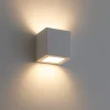 Applique Da Parete-Selezionato da Mazzolaluce Applique da parete in ceramica bianco cubo diffusore in vetro